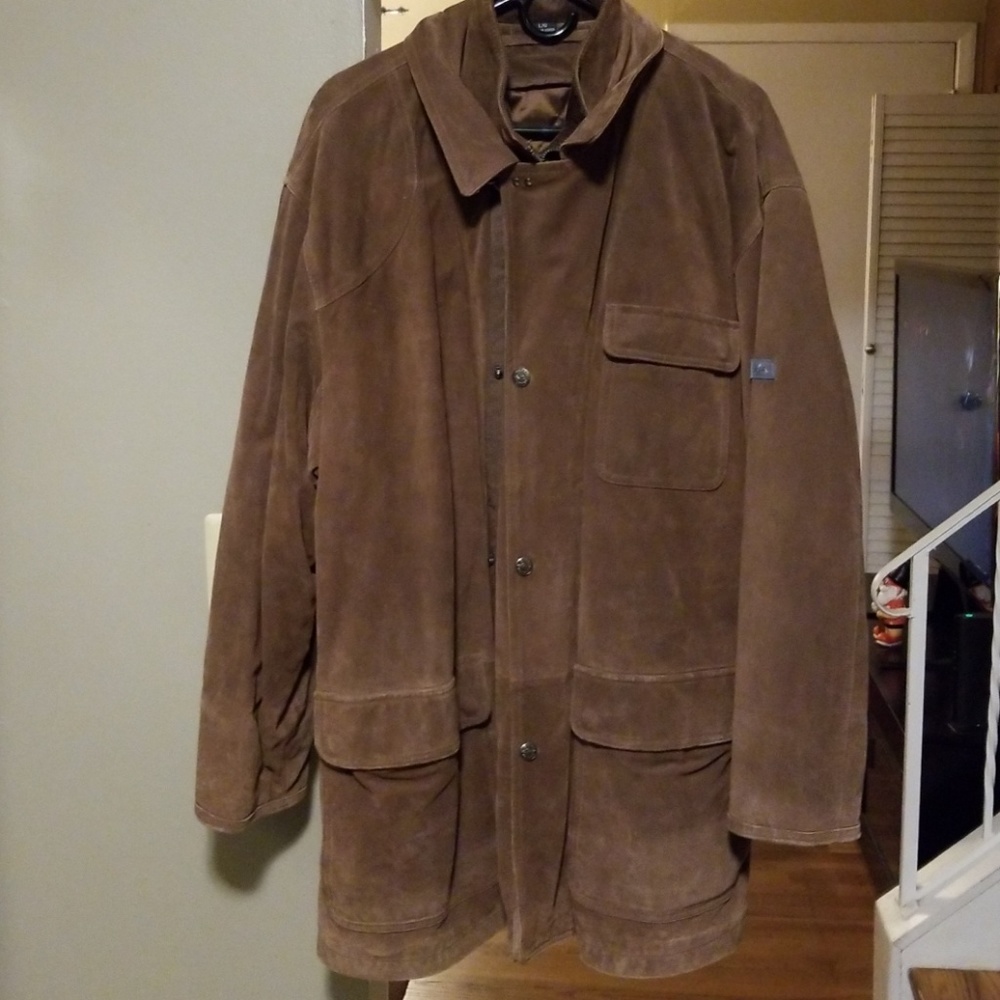 Greg Norman Brushed Leather Coat